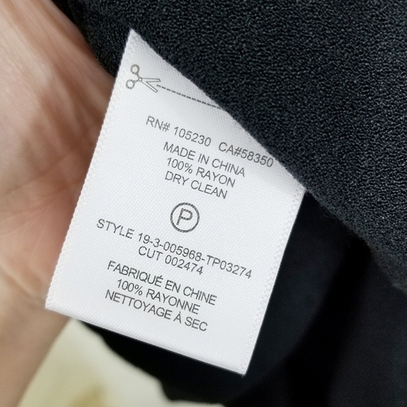 Joie Addalla blouse black crepe poet sleeves top women's size medium - Picture 7 of 8